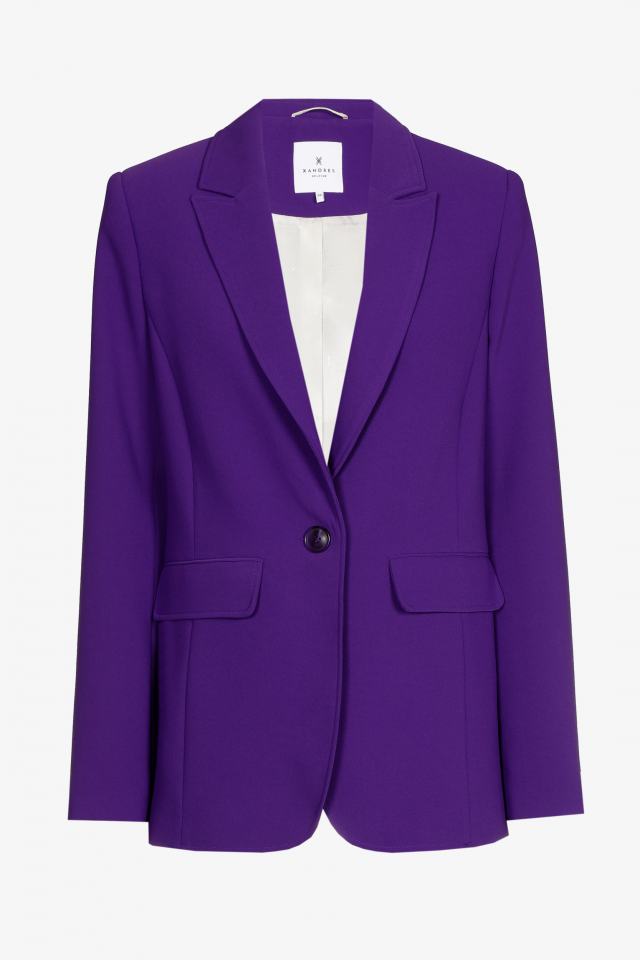Rechte blazer met reverskraag Xandres