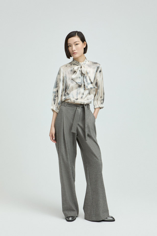 Soft trousers with wide legs