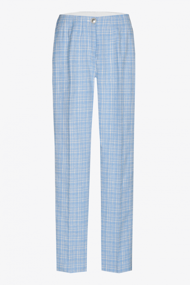 Pantalon à carreaux à jambes étroites