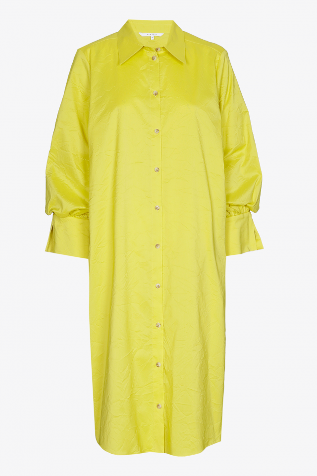 Robe-chemise en tissu froissé