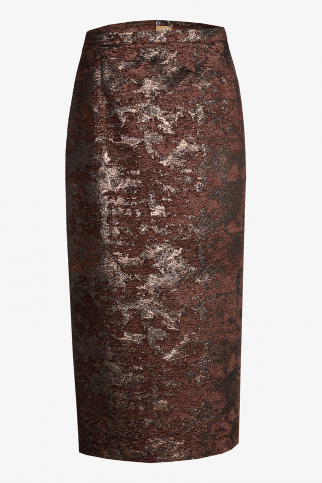 Pencil skirt with jacquard pattern