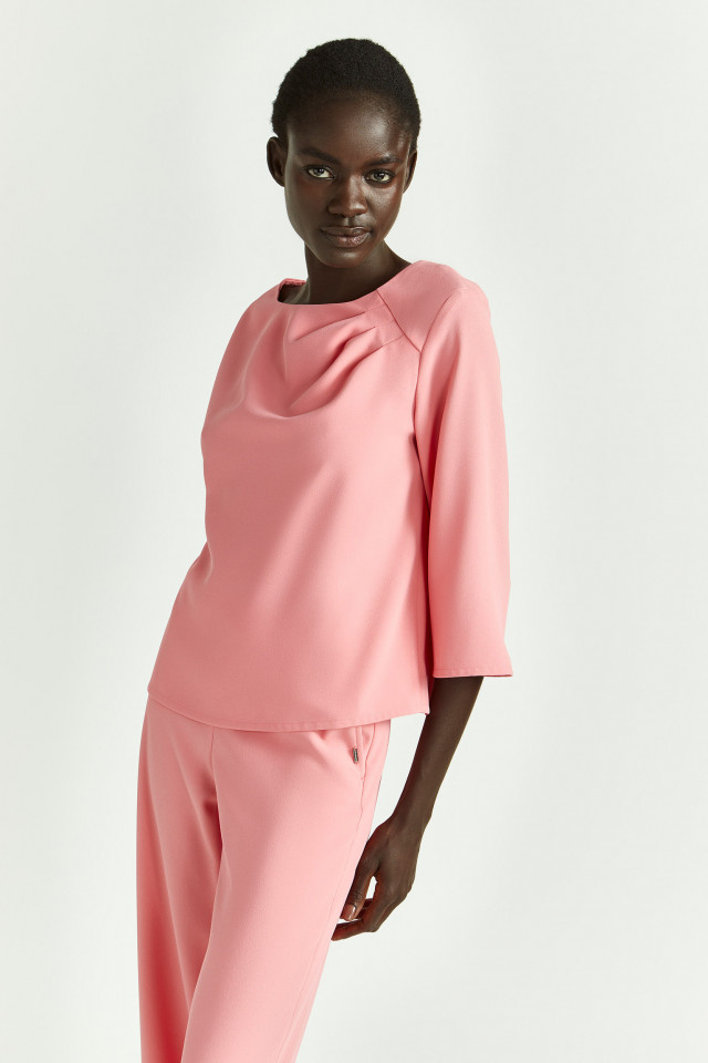 Blouse van gerecycleerd polyester