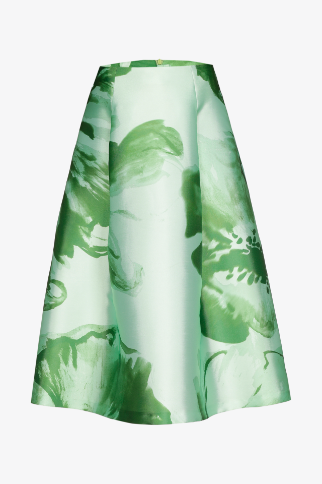 Skirt with watercolour floral print