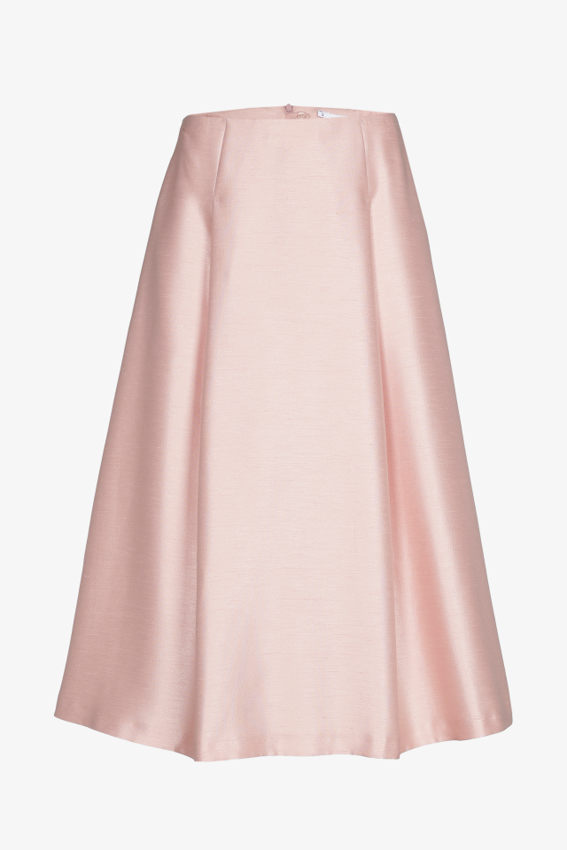 Long skirt with luxurious silk look