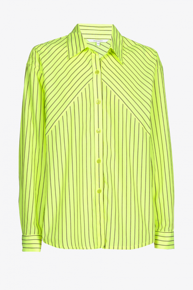 Blouse à rayures fluo