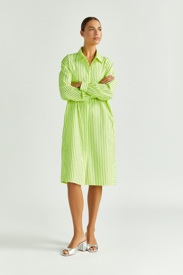 Kleid mit Neonstreifen