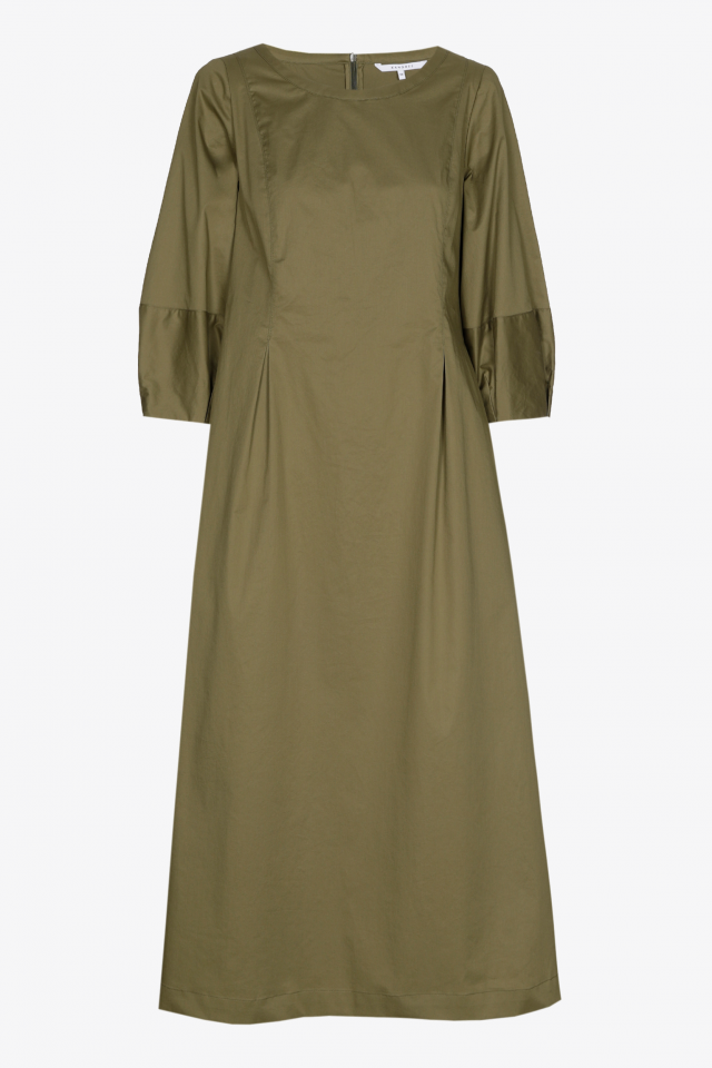 Robe en coton avec détails plissés