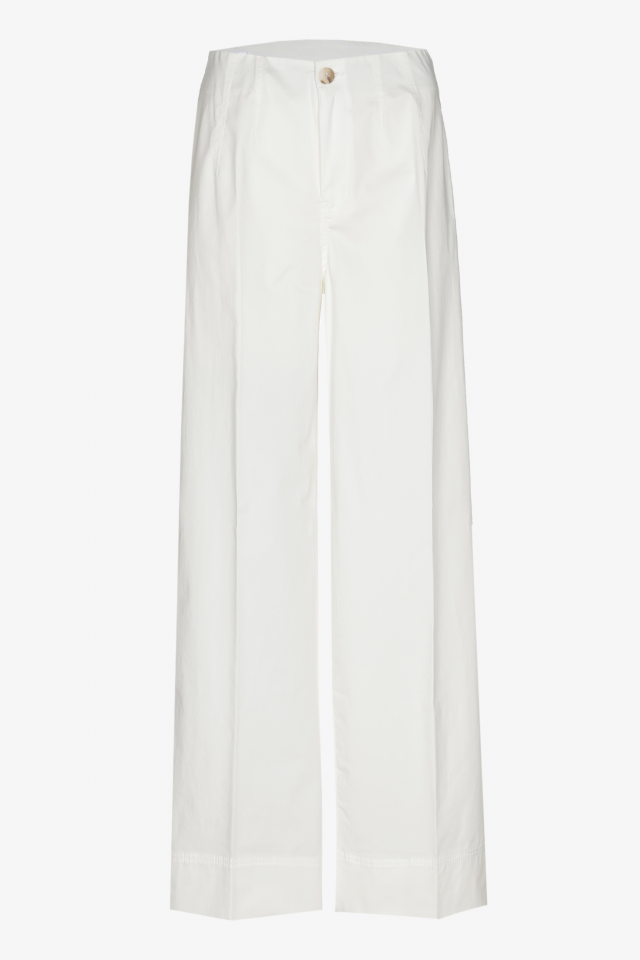 Pantalon à jambes larges en coton