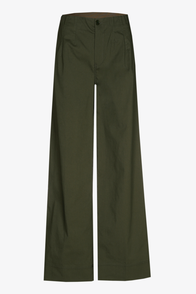 Modern trousers with wide legs