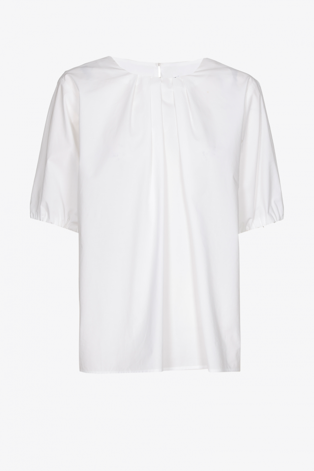 Blouse met asymmetrische plooien