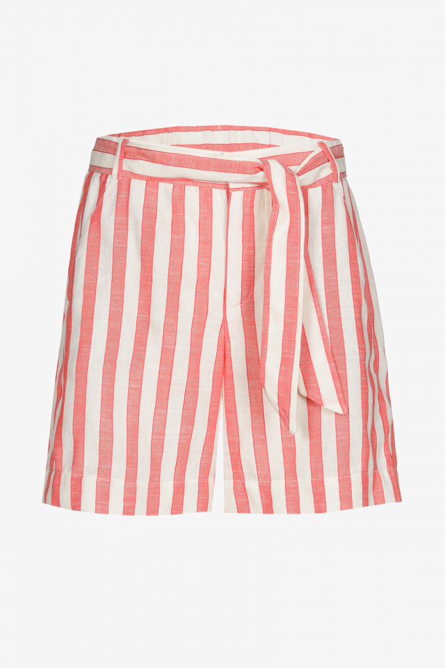 Gestreepte short met binder
