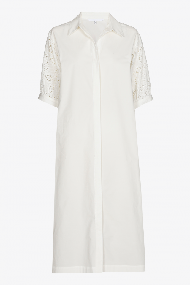 Jurk met broderie anglaise