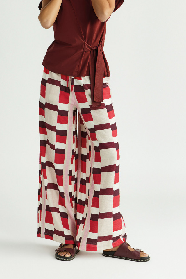 Pantalon à motif aquarelle