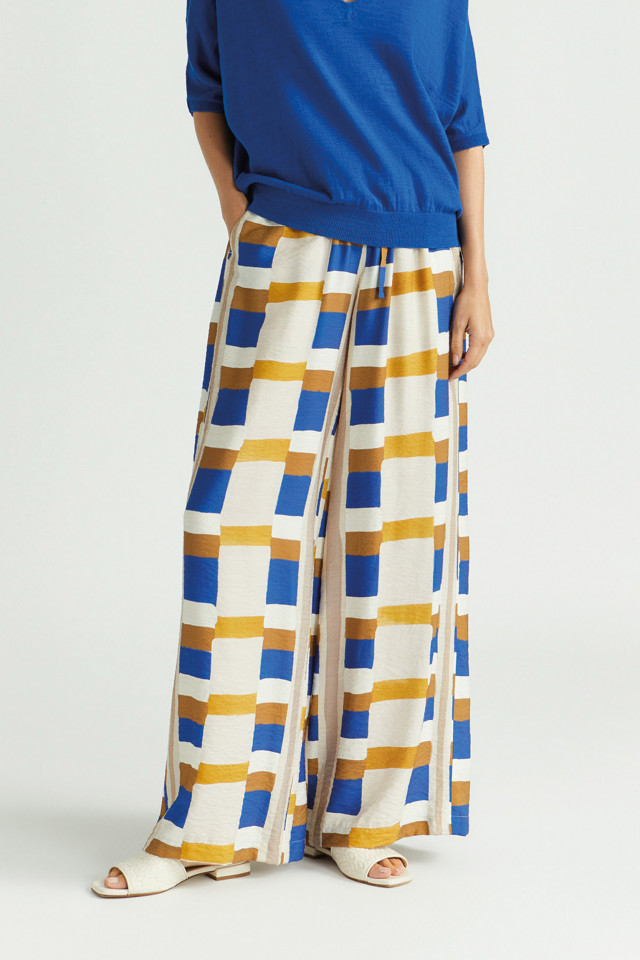 Pantalon à motif aquarelle