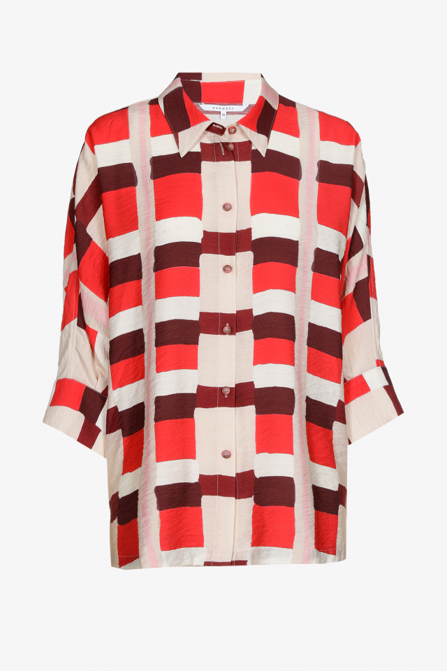 Blouse met aquarelprint