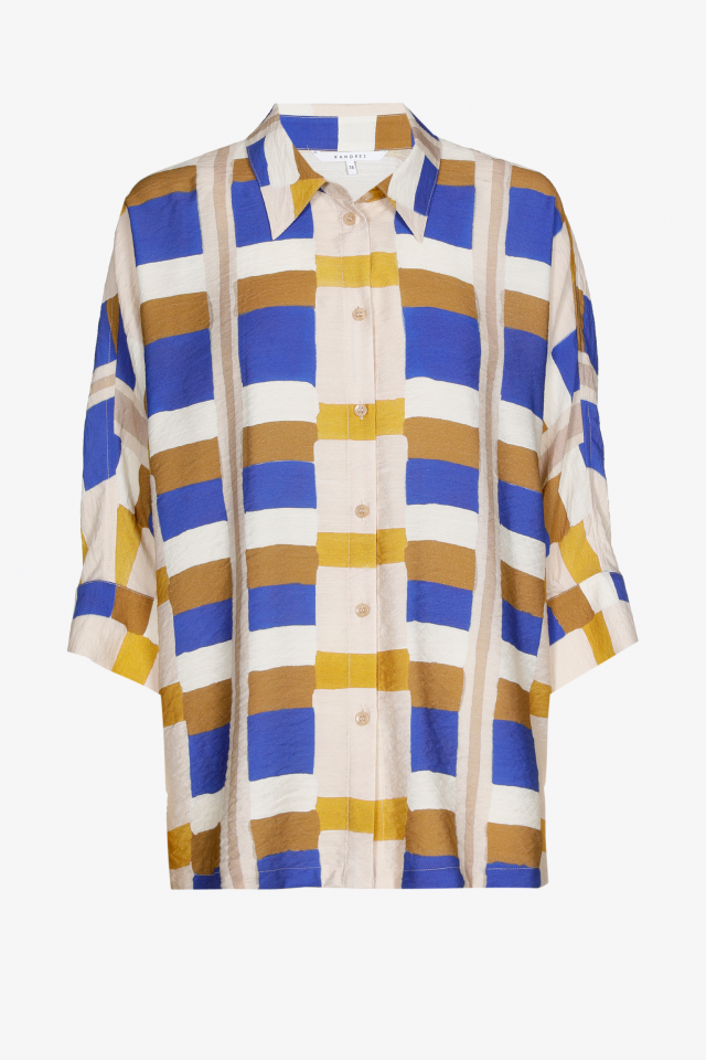 Blouse met aquarelprint