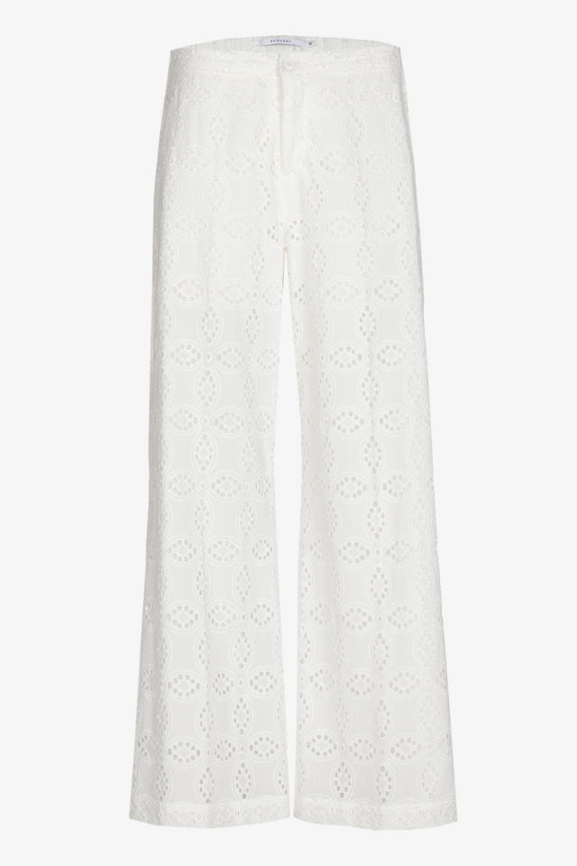 Rechte broek met broderie
