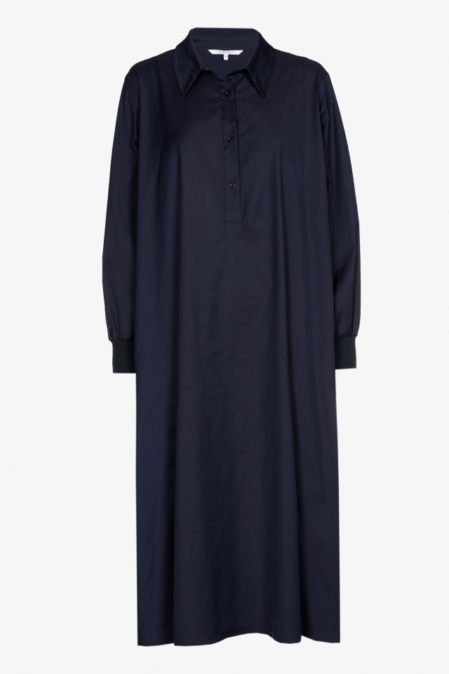Shirt dress with button row