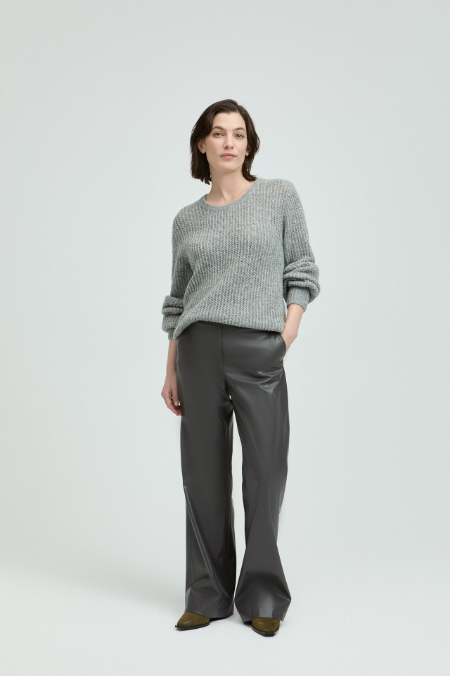 Faux leather trousers