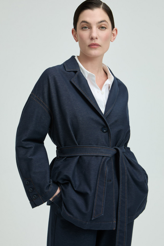 Gekleed denim jasje