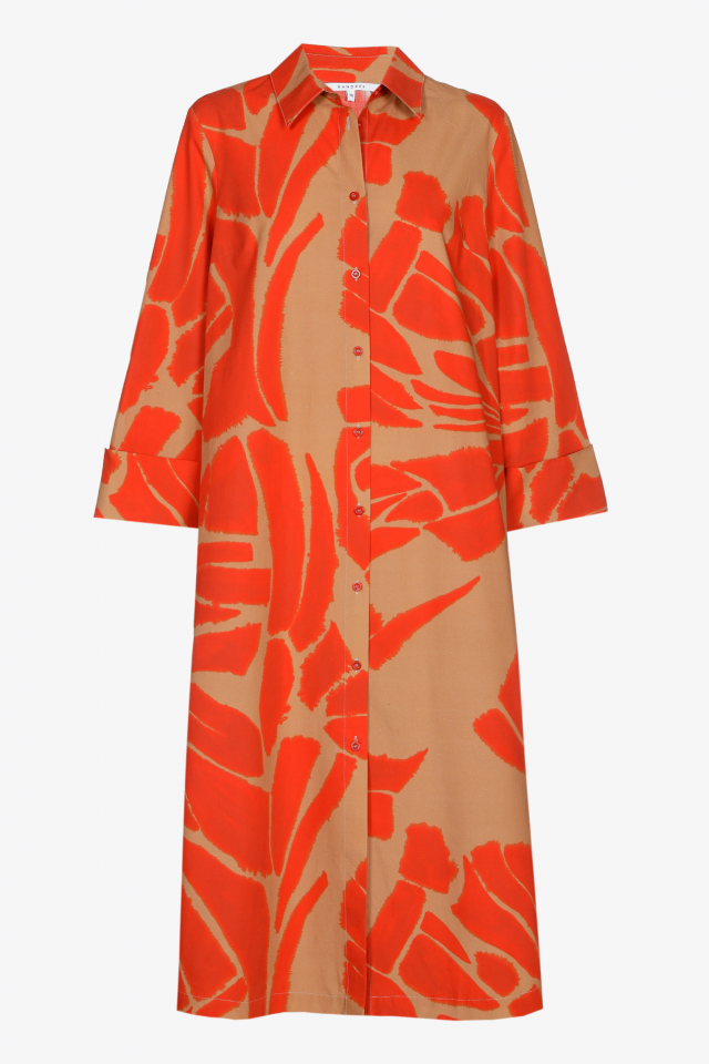 Robe boutonnée avec imprimé