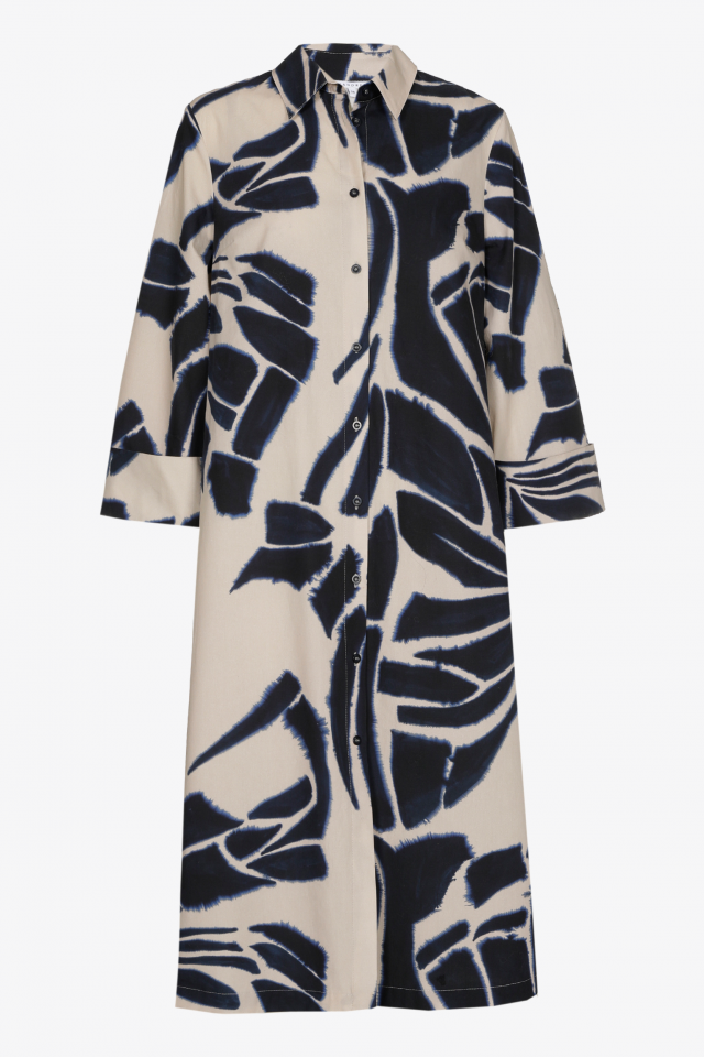 Robe boutonnée avec imprimé