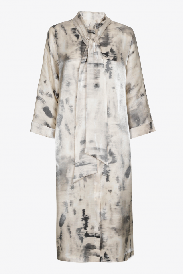 Robe boutonnée satiné