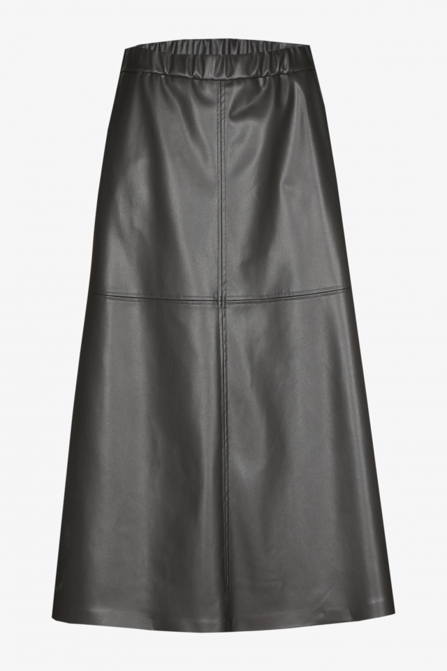 Long faux leather skirt
