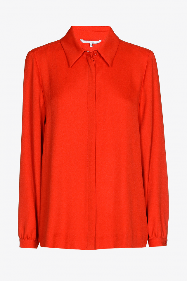 Elegant blouse with shirt collar