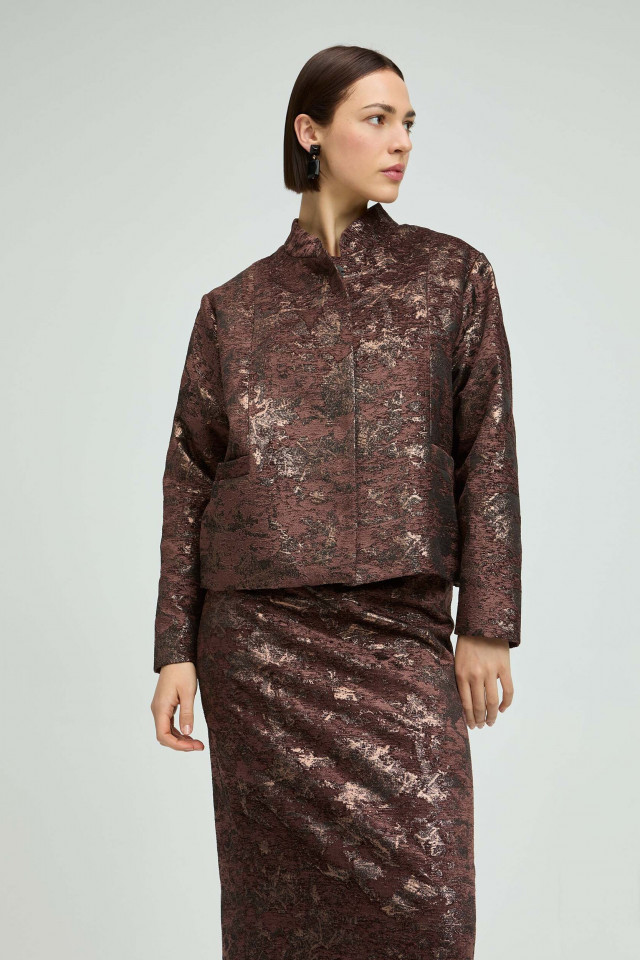 Bomberjasje in jacquard motief