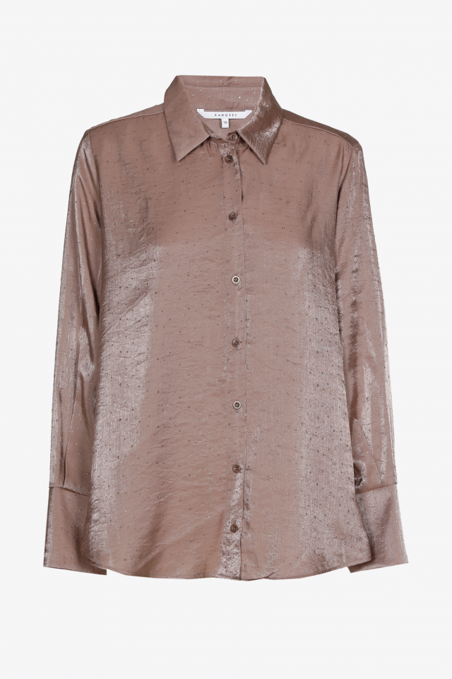 Shirt blouse with delicate studs