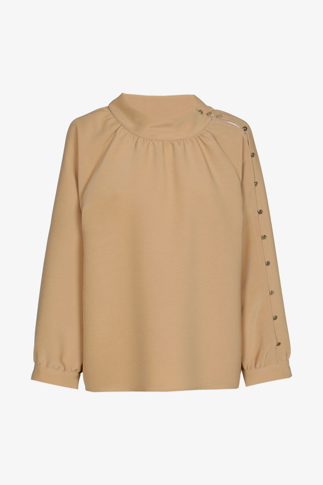 Blouse met knoopdetail aan mouw
