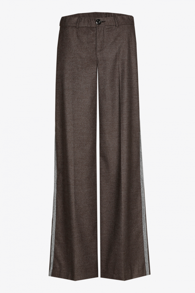 Pantalon en flanelle à jambes larges