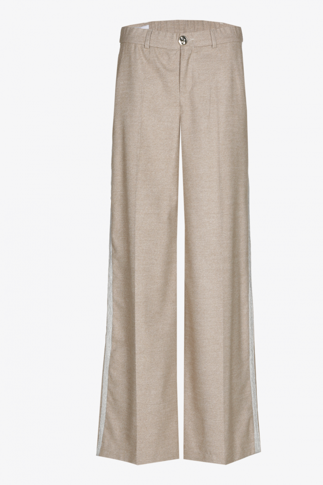 Pantalon en flanelle à jambes larges