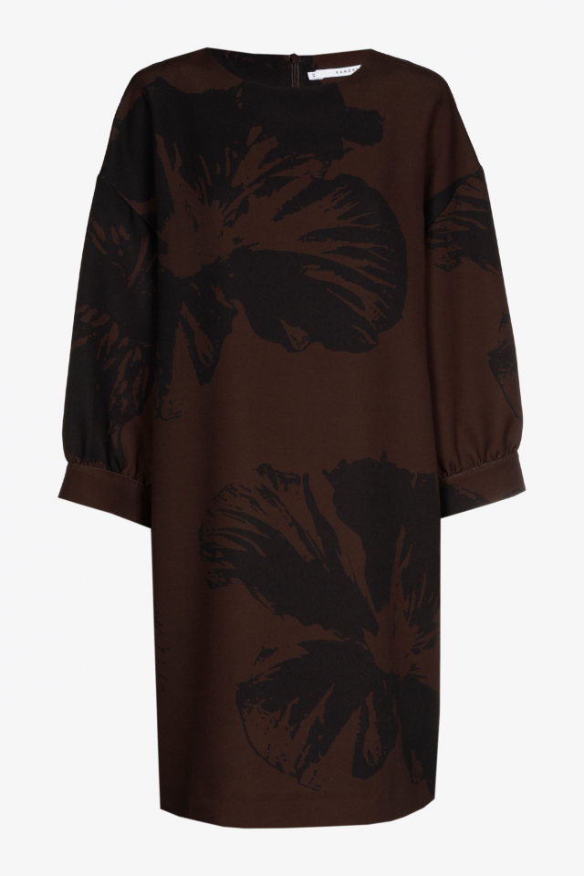 Dress with pop-art floral pattern