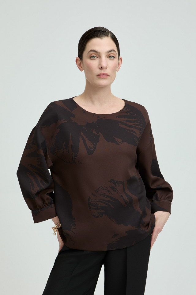 Blouse met pop-art bloemmotief