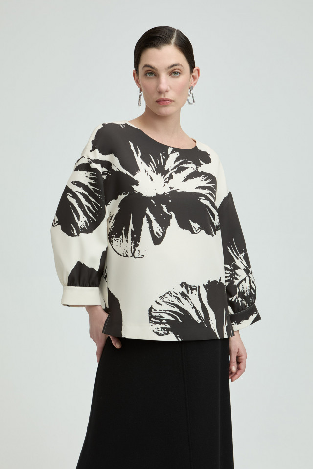Blouse met pop-art bloemmotief