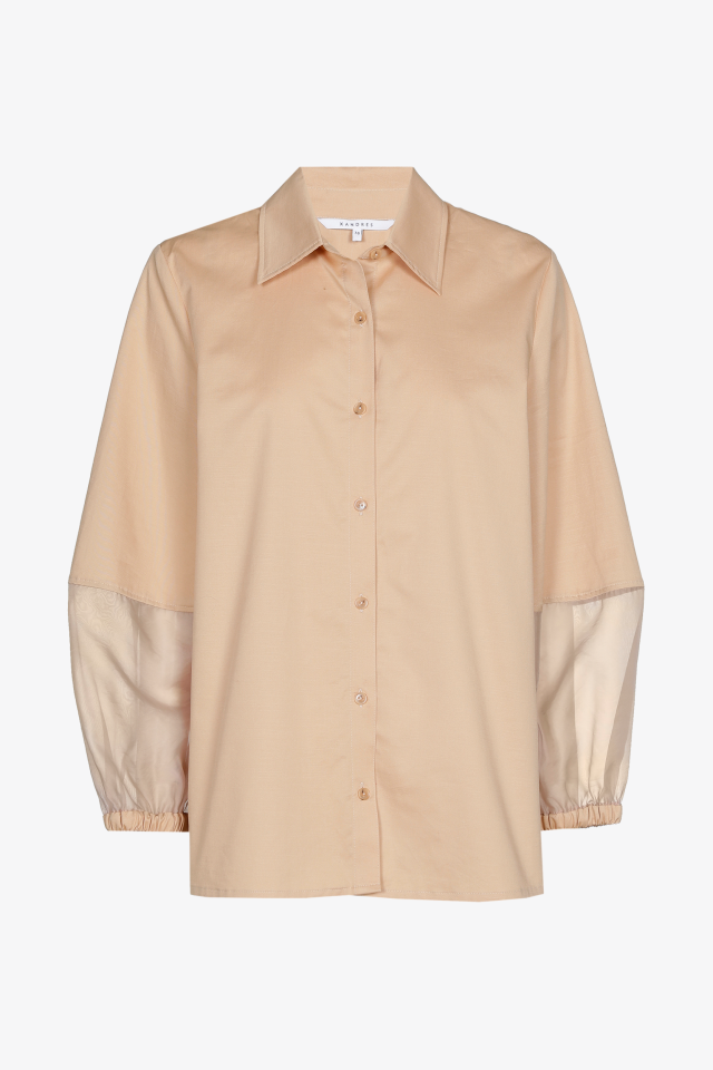 Bluse mit Organza-Ärmeln