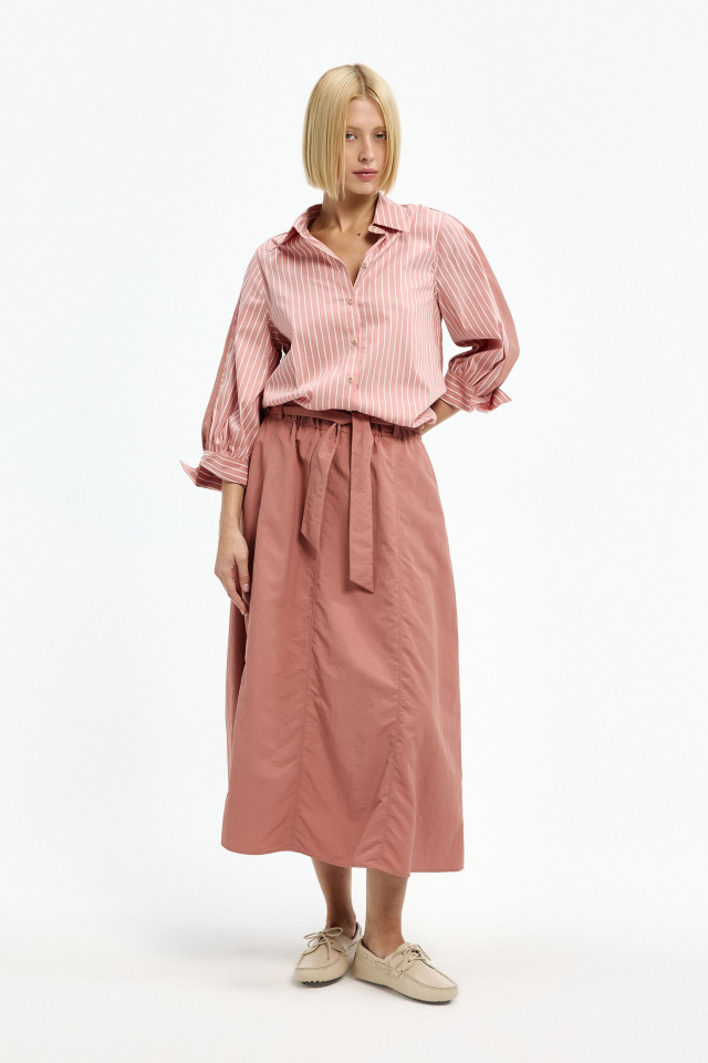 A-line skirt in crushed taffeta