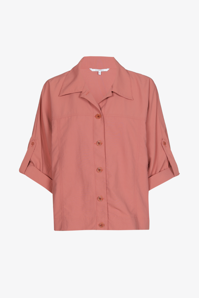 Dames blouse in crushed taft
