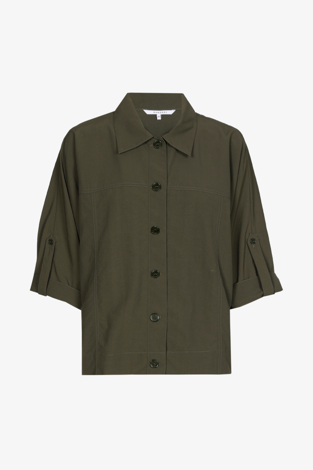 Dames blouse in crushed taft