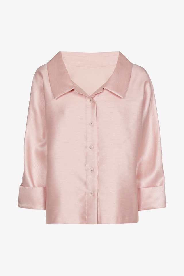 Bluse mit luxuriöser Seidenoptik