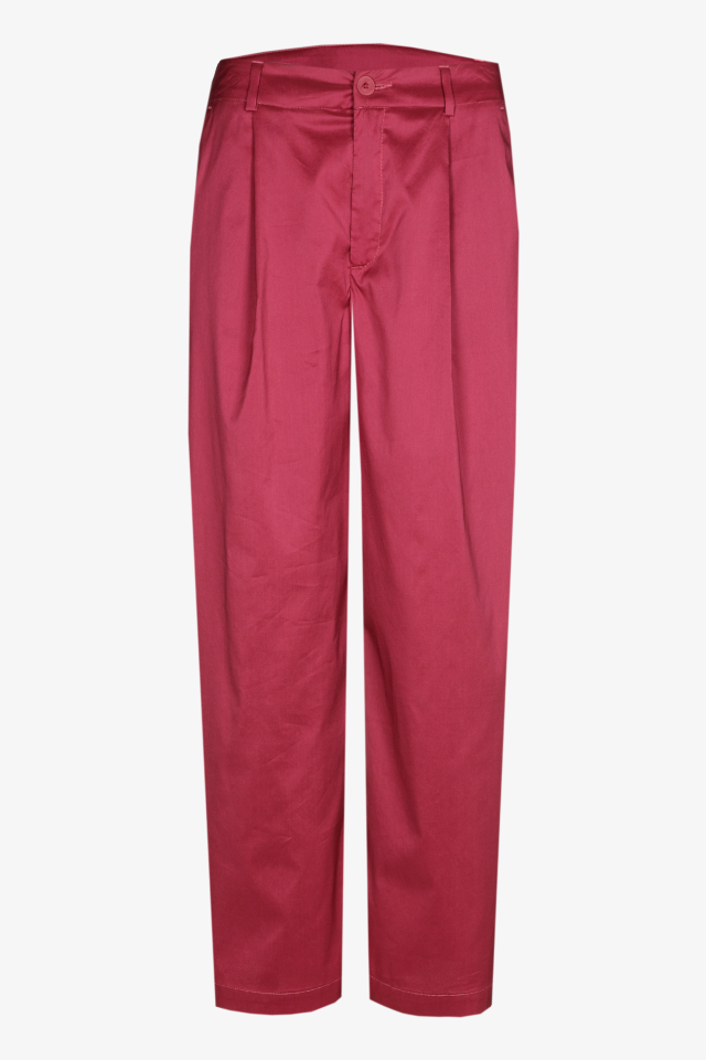 Pantalon contemporain à plis 