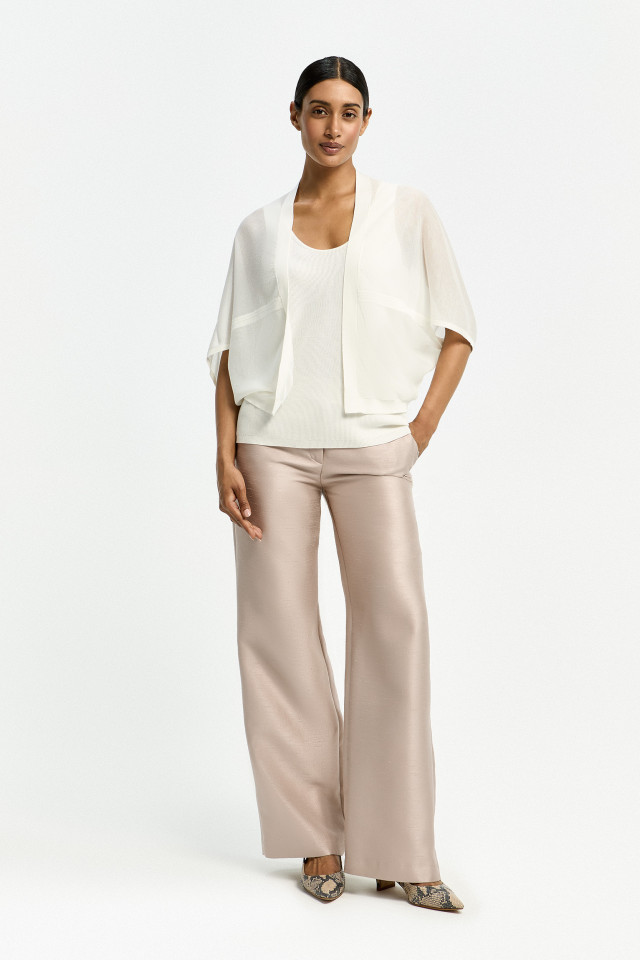 Broek met luxe zijden look