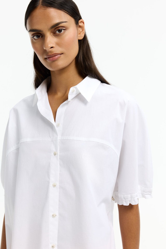 Katoenen hemd met korte mouw