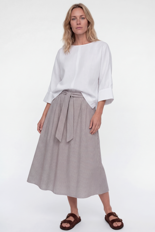 Jupe ligne A à rayures