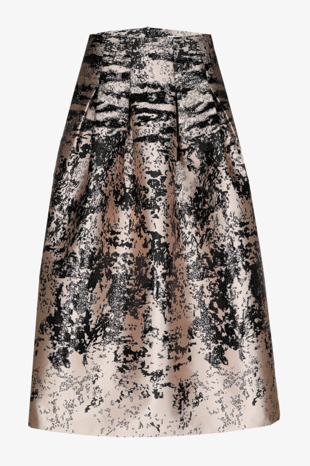 A-line skirt with unusual pattern