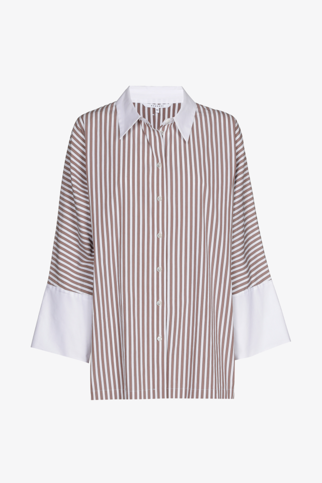 Kontrastierende Hemdbluse