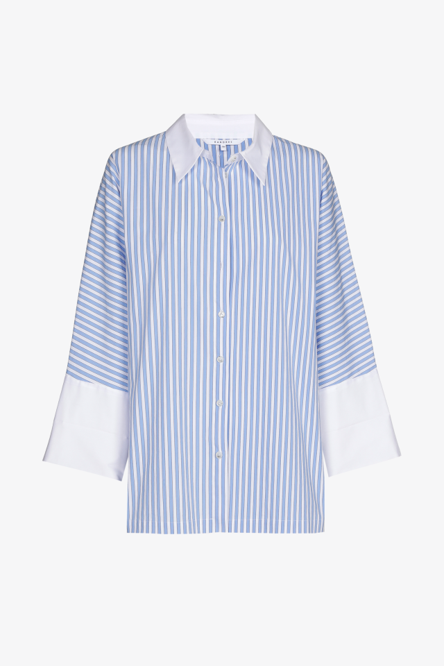 Kontrastierende Hemdbluse
