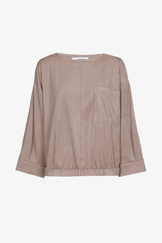 Sweater in Wildlederoptik